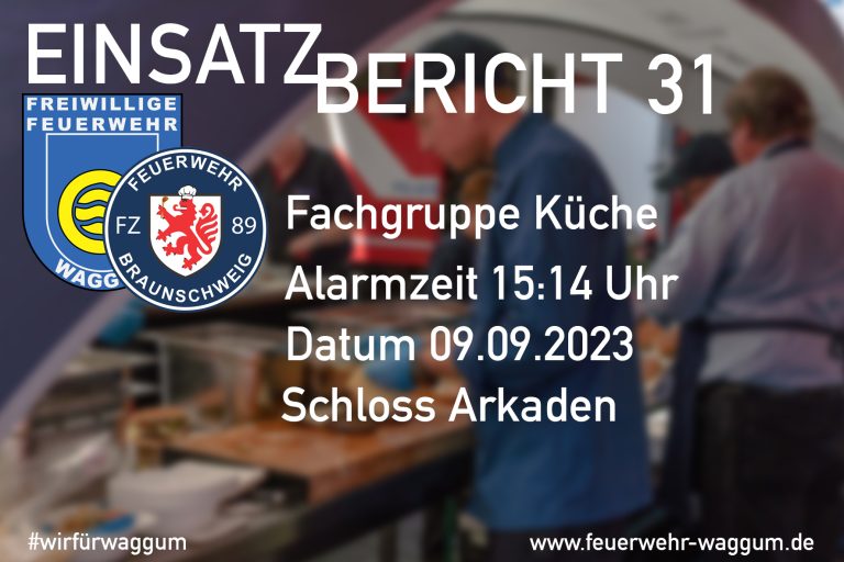 Read more about the article #31 Einsatz FG Küche am Schloss